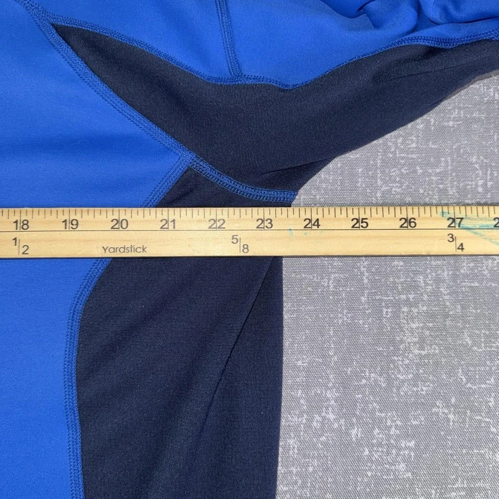 North Face Pullover Mens Large Blue Fleece 1/4 Zip Mock Neck Outdoor Hiking Top